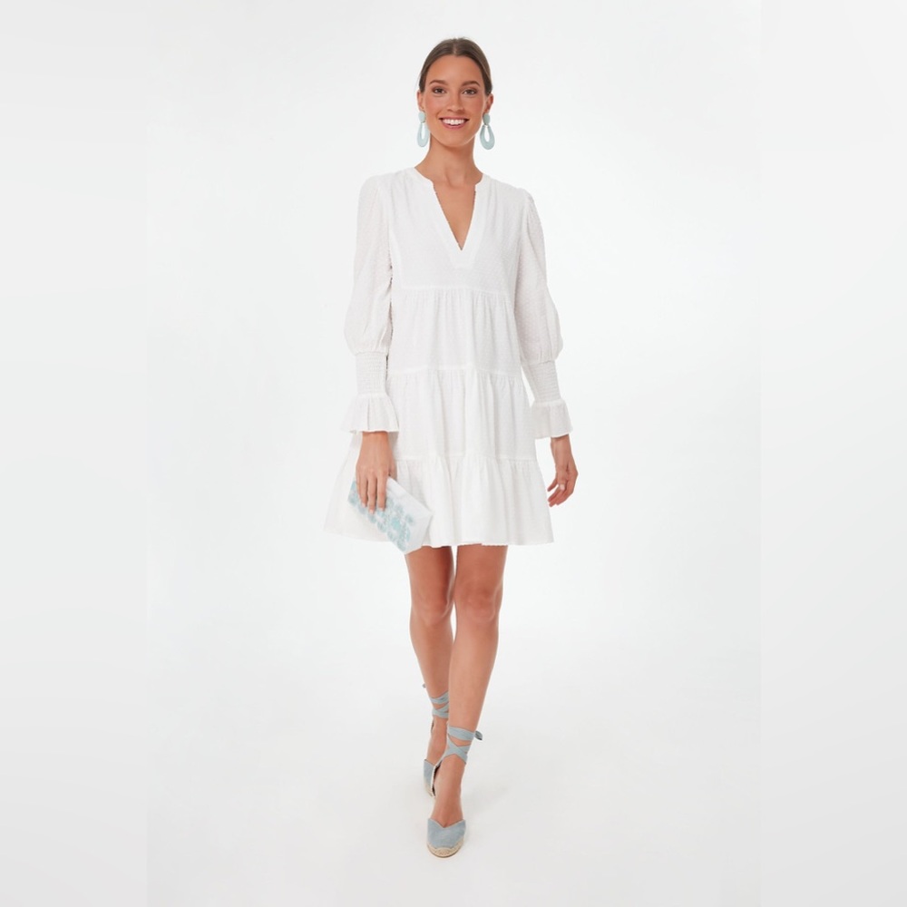 Pomander Place Kenzo Dress in White Cotton Size Small